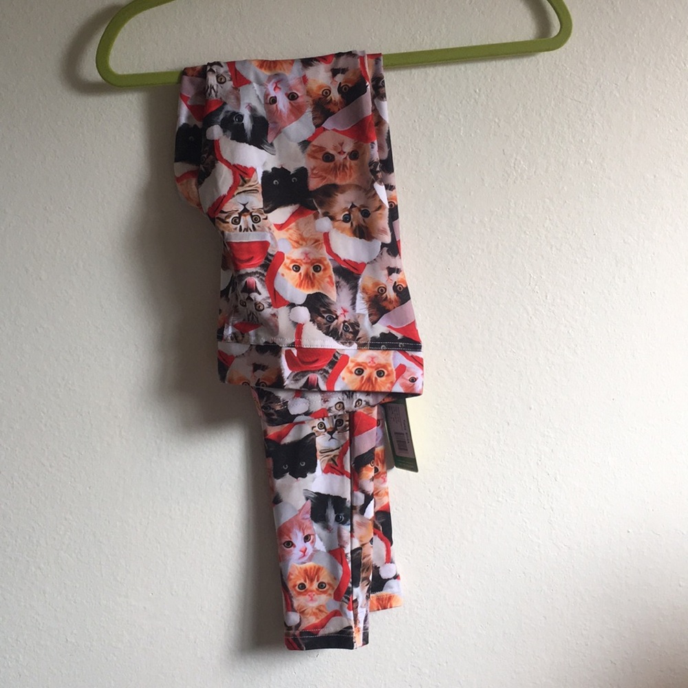 Ugly Christmas Sweater cat leggings